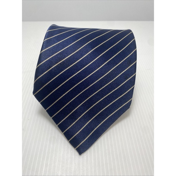 Roberta Roller Rabbit Other - Roberta Baldini Silk Mens Neck Tie Blue and Yellow Stripe Vintage Tie T59